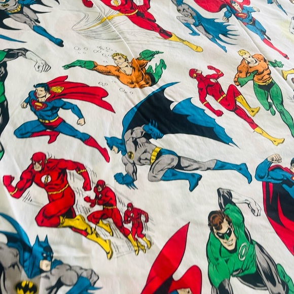 POTTERY BARN Kids MARVEL SUPER HERO Twin Duvet Organic Cotton Crisp White COMICS - Picture 3 of 16